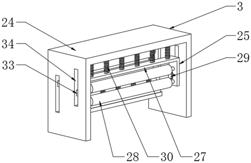 Winding device for building waterproof roll manufacturing