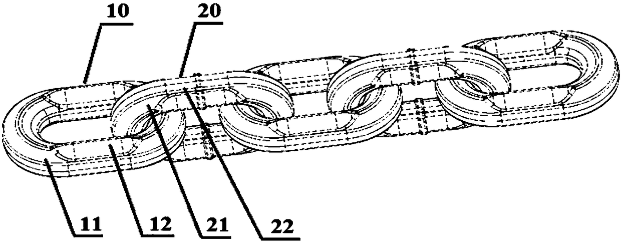 High-strength forged square chain and production method thereof