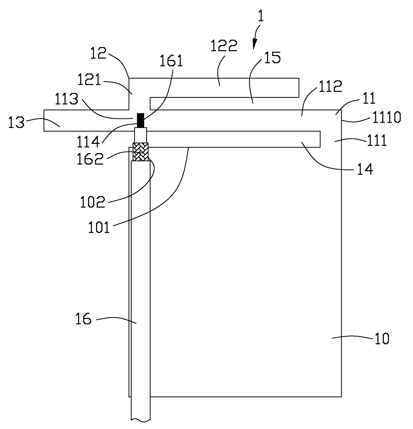 Triple-band antenna with low profile