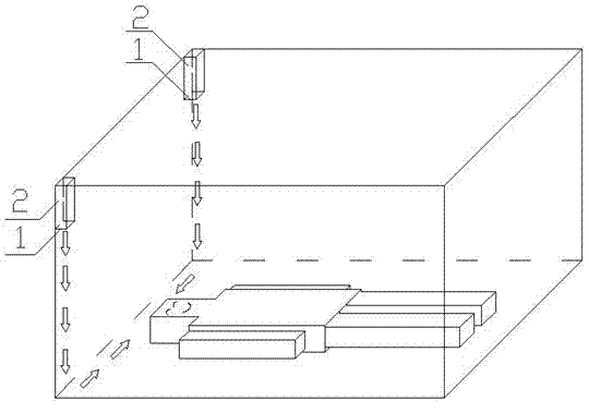 Attached type air supply method applicable for two side walls of capsule hotel