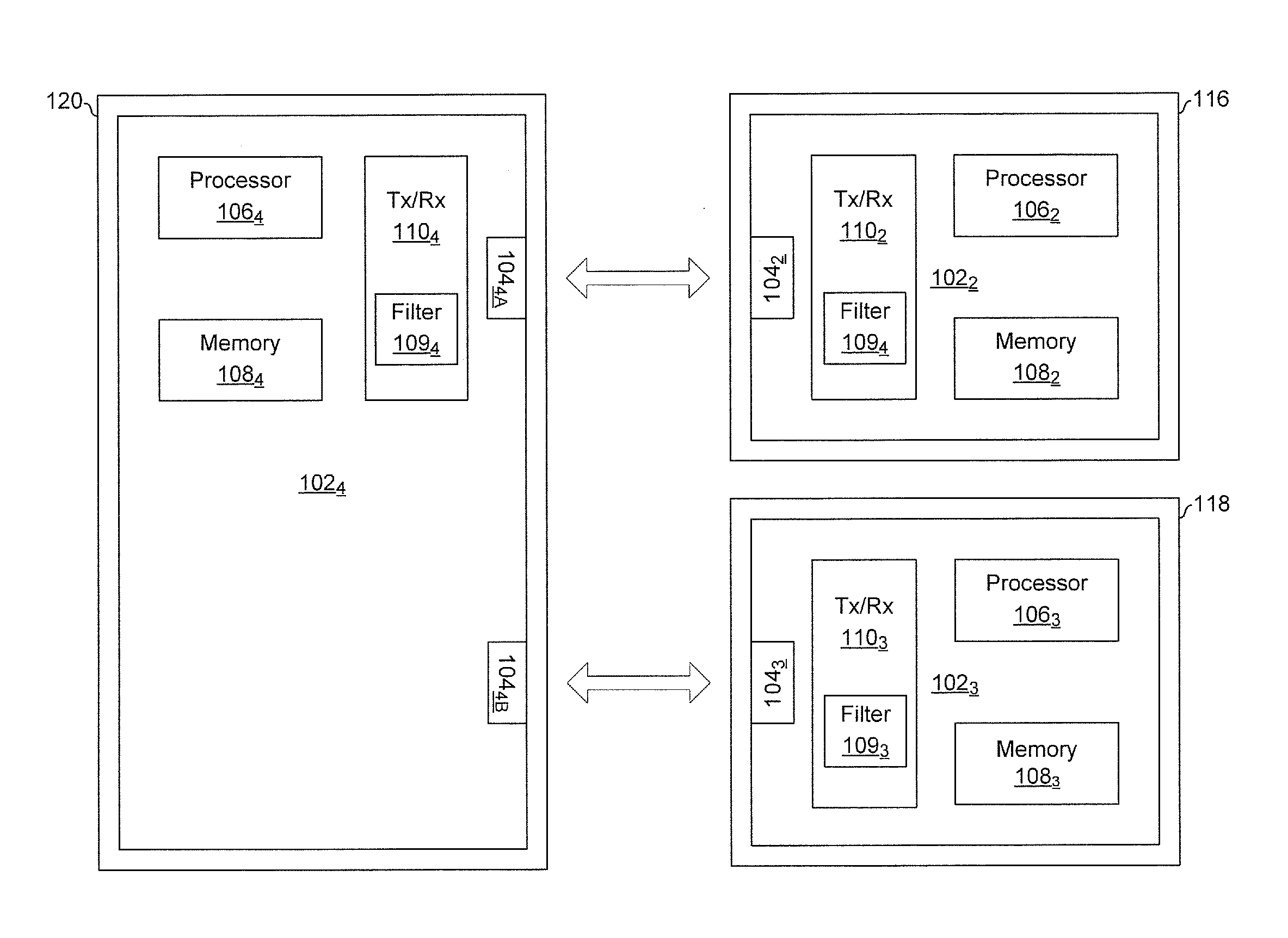 Method and system for point-to-point wireless communications utilizing leaky wave antennas