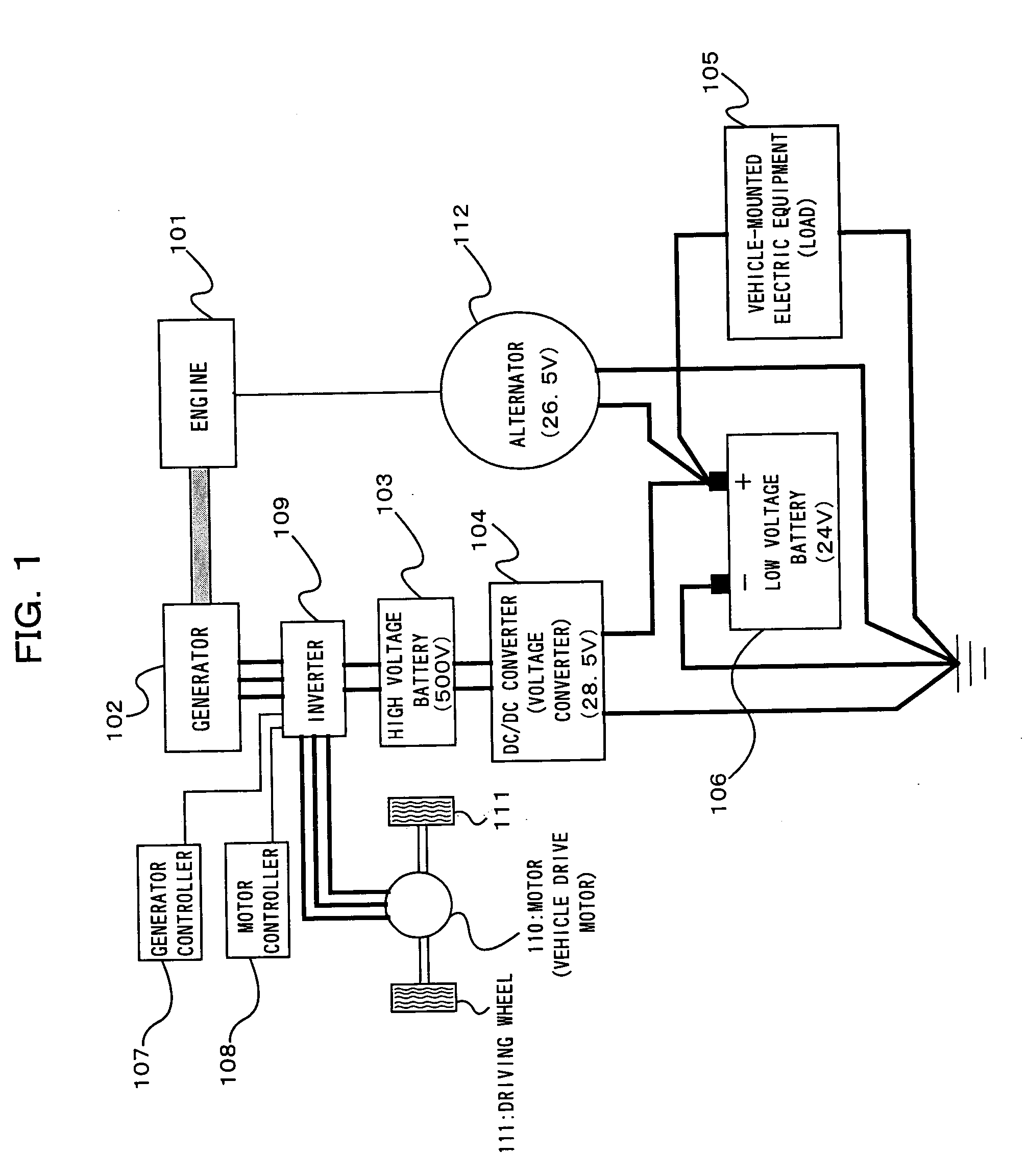 Battery charging system for hybrid electric vehicles