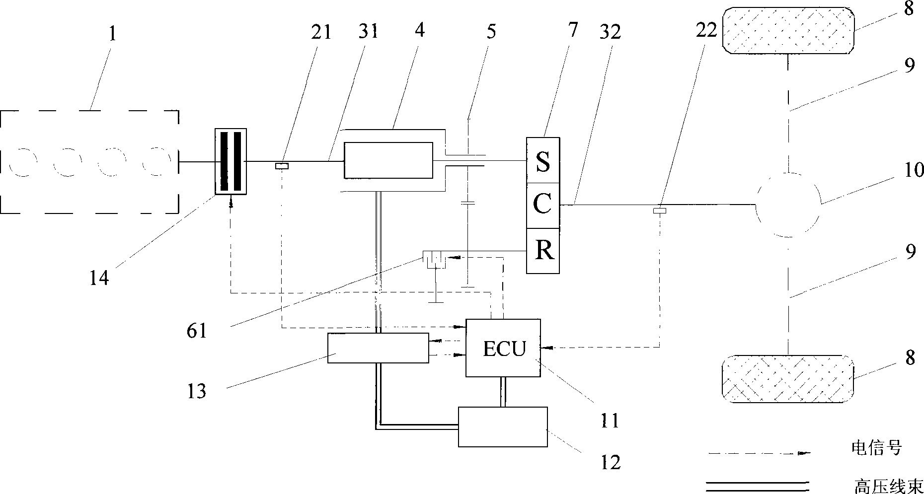 Electronic infinite variable speed parallel type mixed power driving device