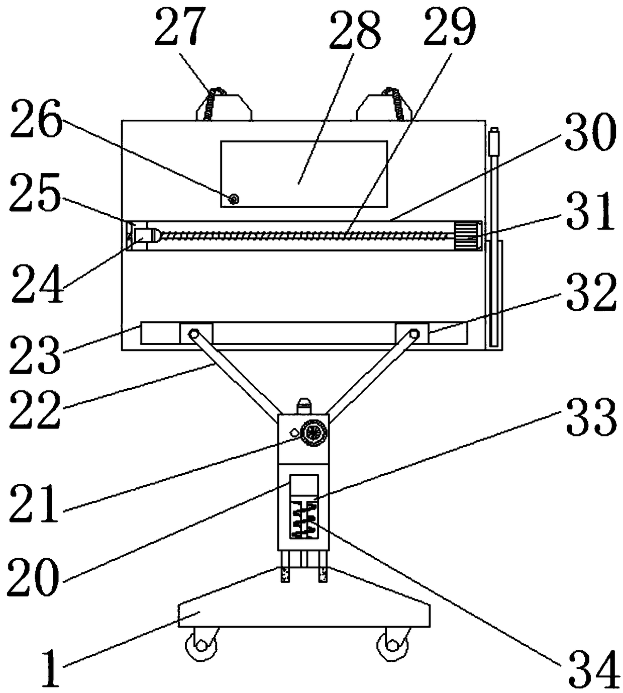 Display robot for convenient-to-wind world map geography teaching