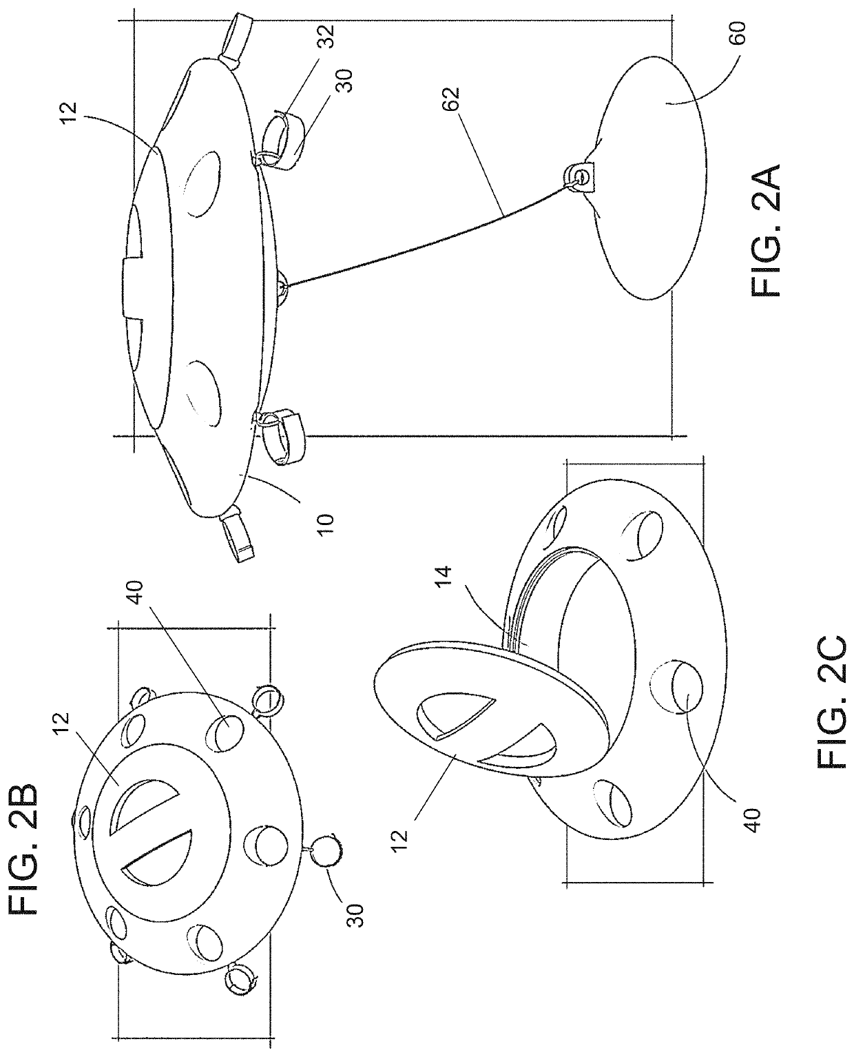 Tethered floating device