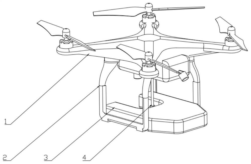 Flying unmanned ship water surface rescue method and device