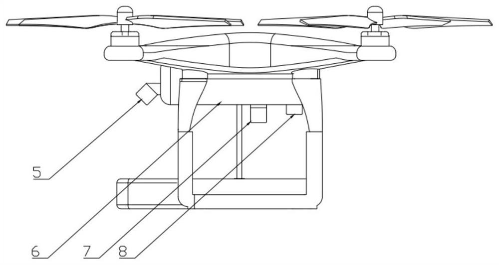 Flying unmanned ship water surface rescue method and device