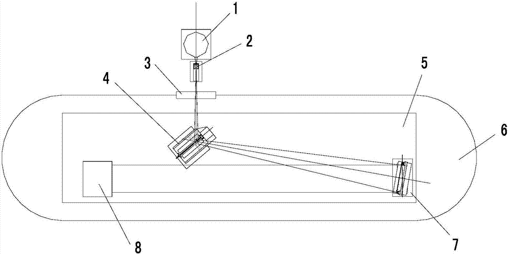 Imaging jitter detection device applied in vacuum low-temperature environment based on off-axis collimation optical system