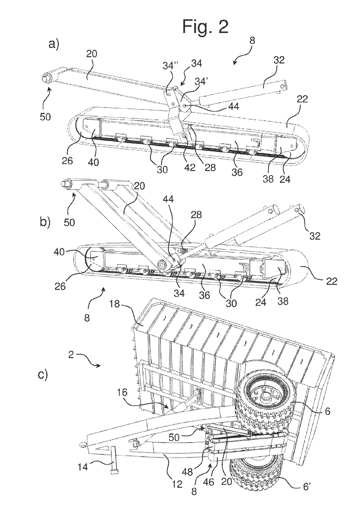 Vehicle Comprising a Track Device