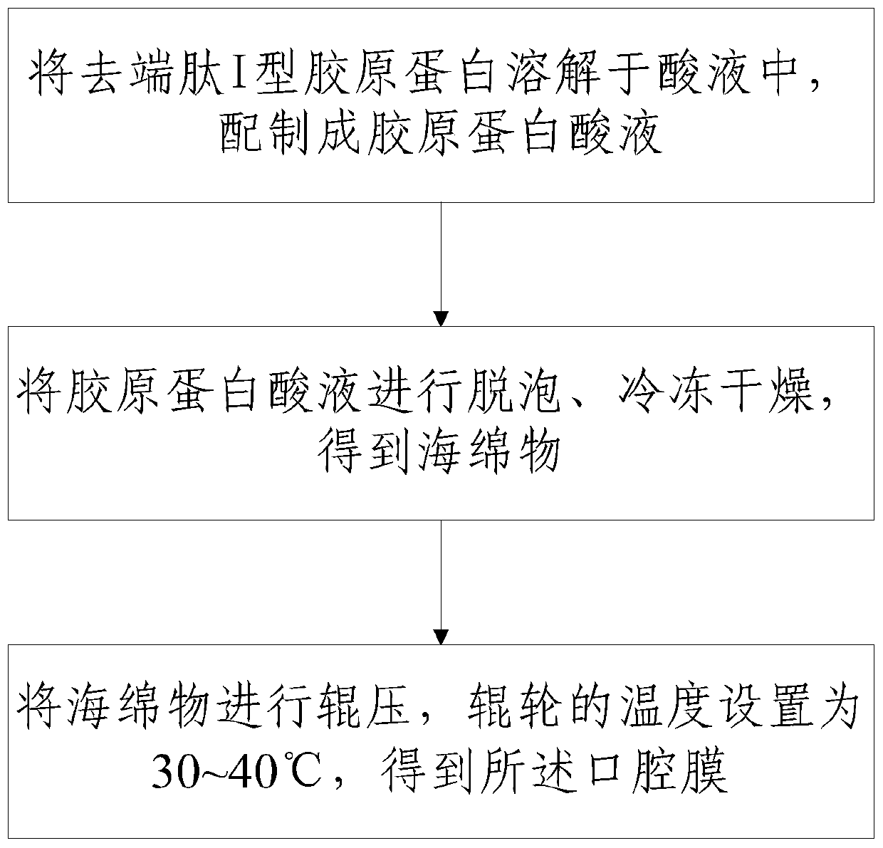 Oral membrane for reconstruction of attached gingivae, and preparation method thereof