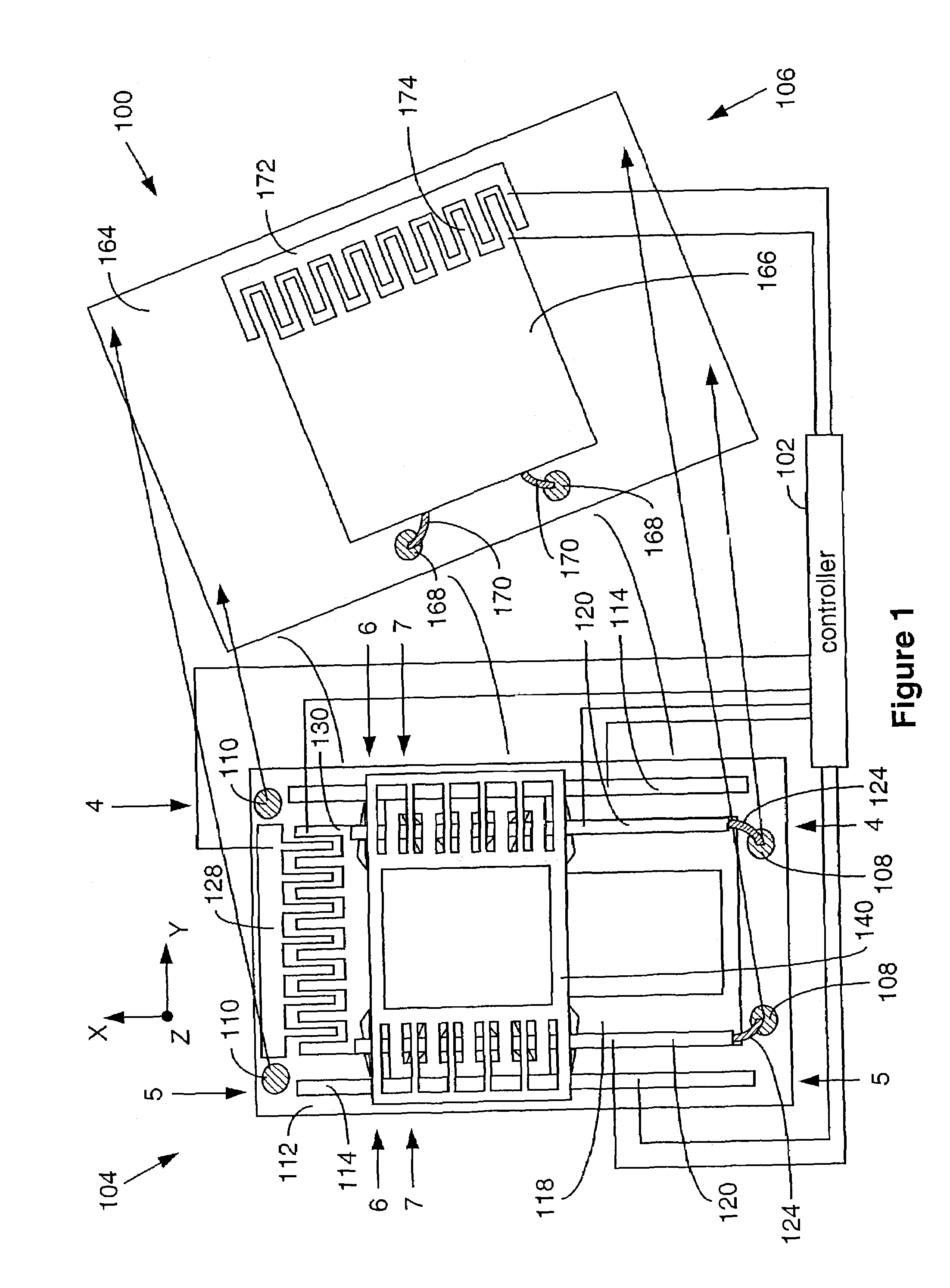 Nanometer scale data storage device and associated positioning system