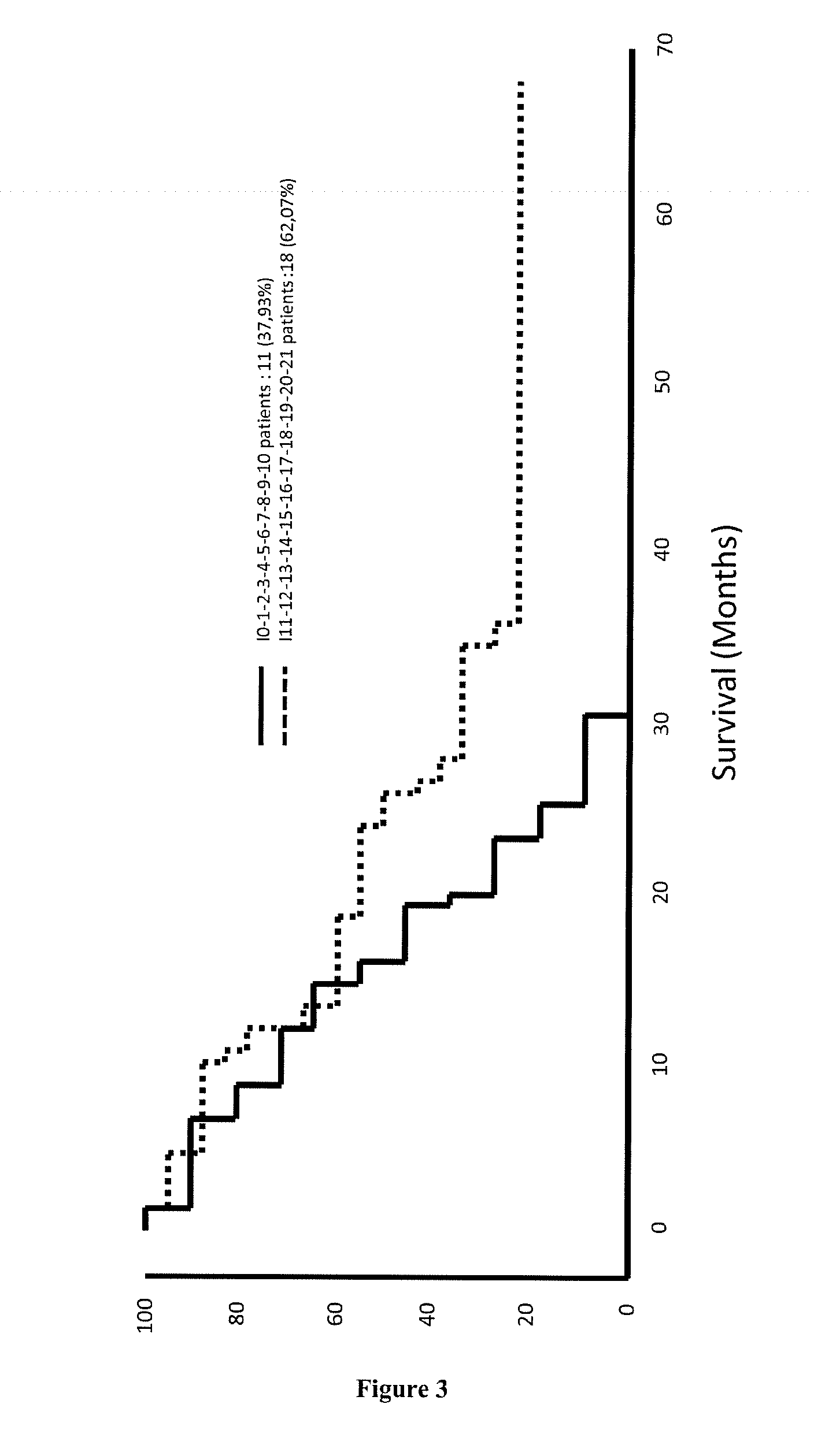 Methods for predicting the survival time and treatment responsiveness of a patient suffering from a solid cancer with a signature of at least 7 genes