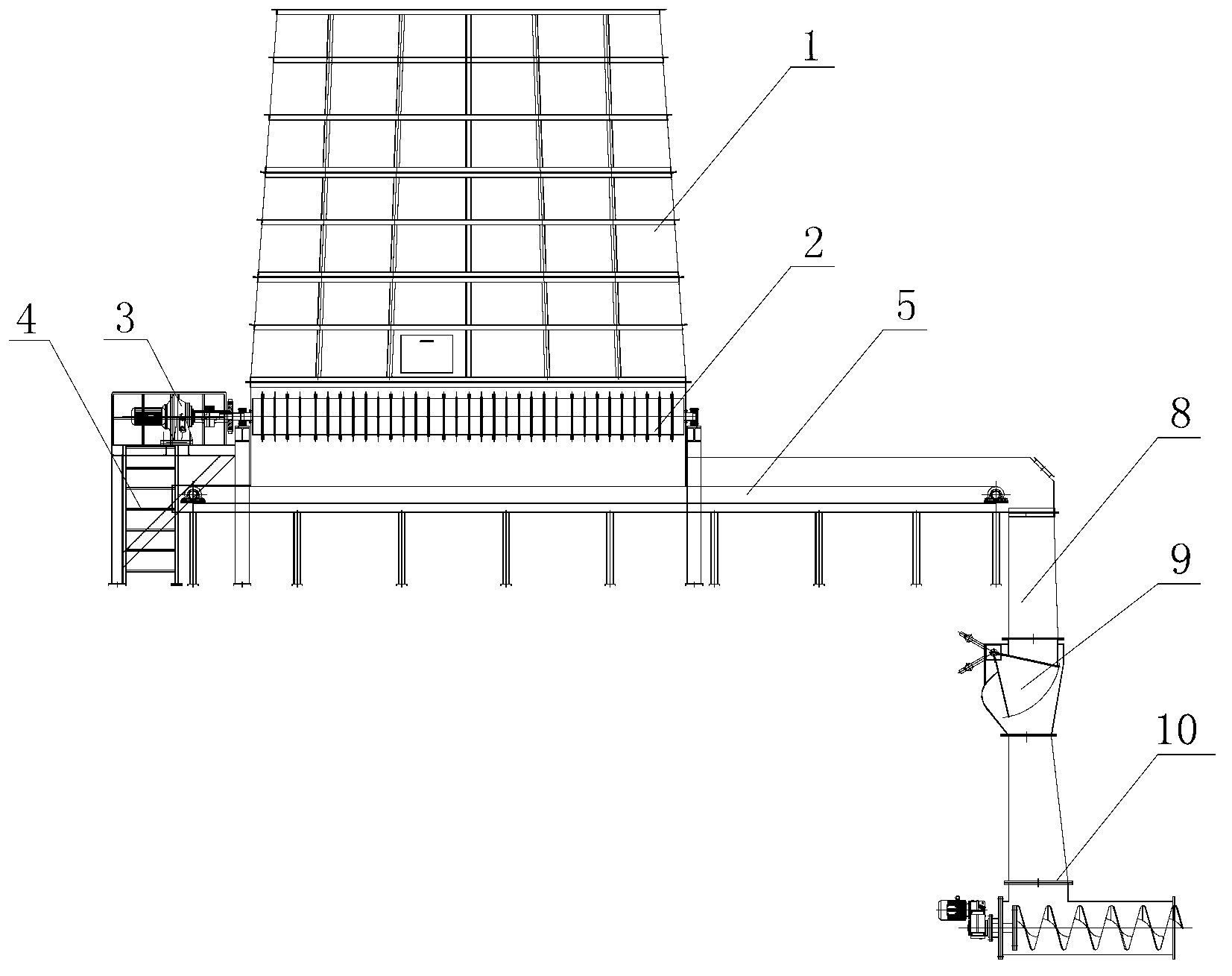 Fire prevention device for front feed device of biomass electricity generation furnace