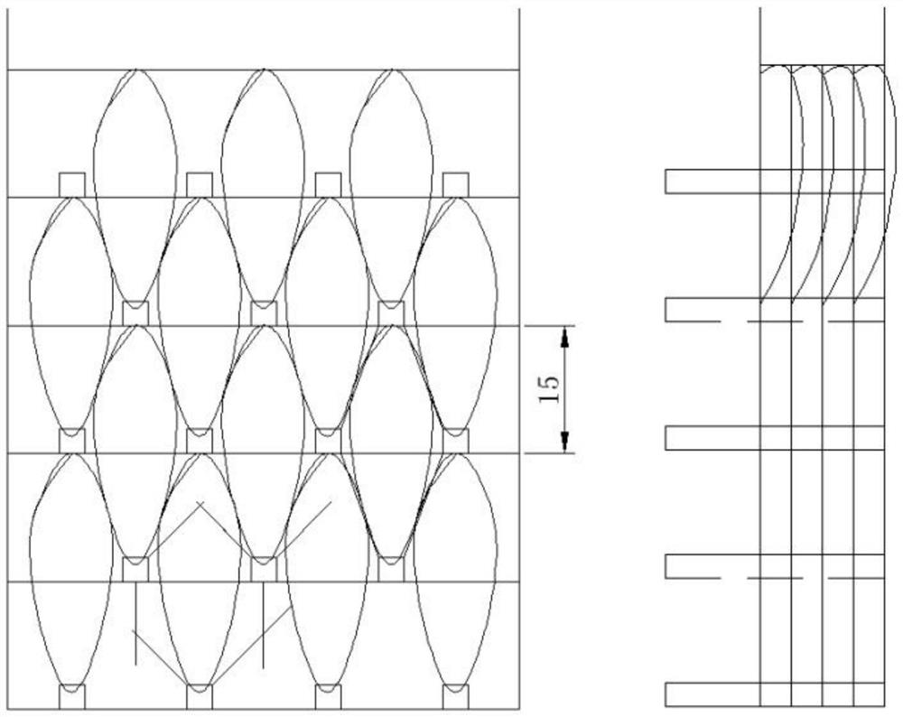 Method for optimizing stope structure parameters of gold ore caving method through ore drawing test