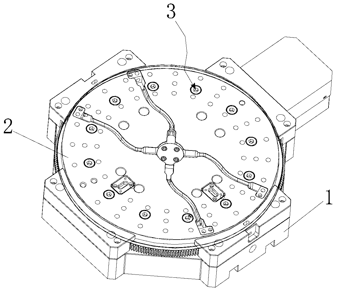 Turntable structure of injection molding machine