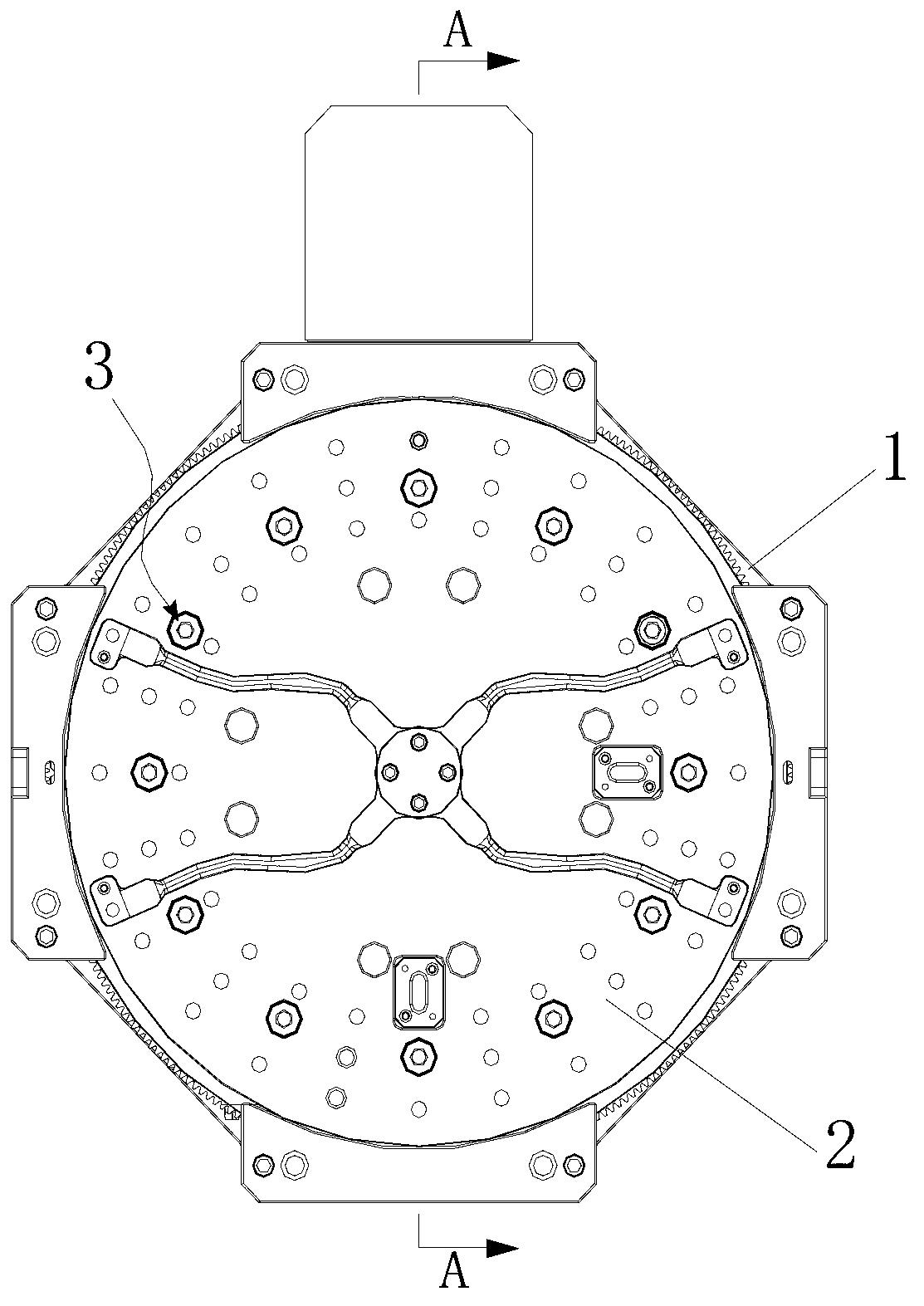 Turntable structure of injection molding machine