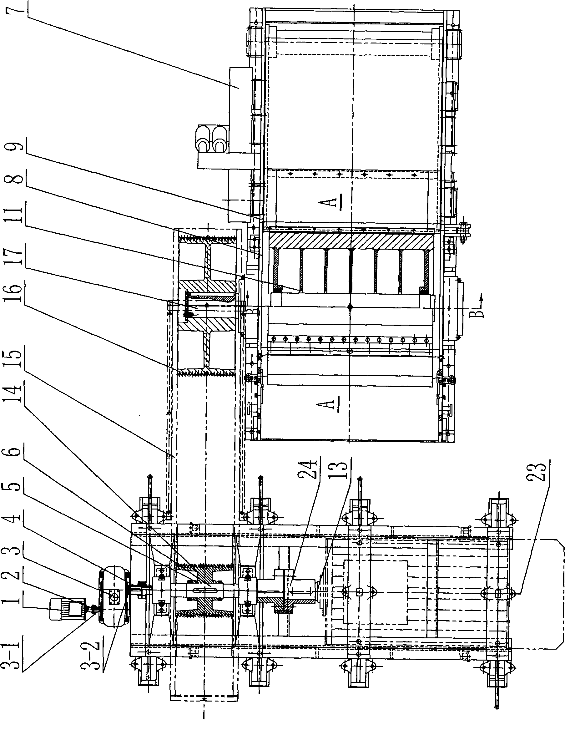 Auxiliary tool changing device of drum type chipper