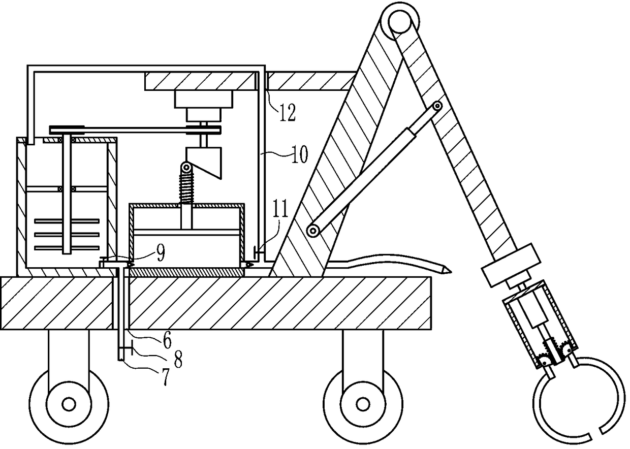 Large-scale tree planting device for gardens