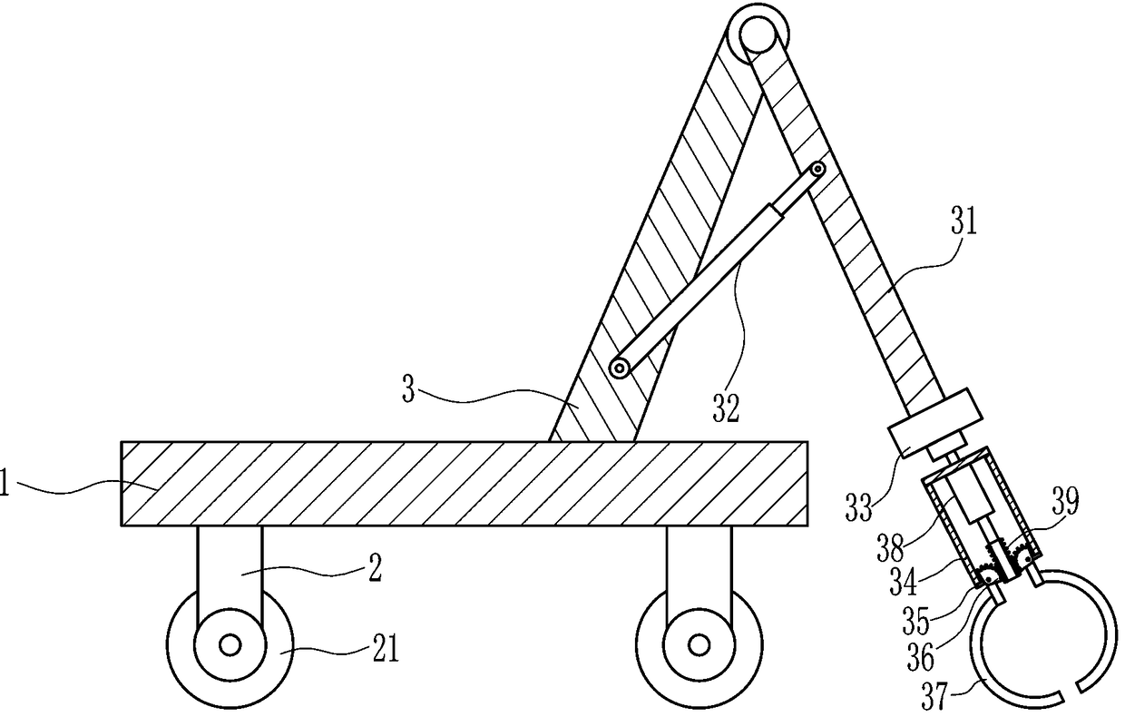 Large-scale tree planting device for gardens