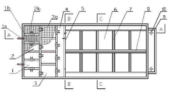 Gridding reaction inclined tube settling pond