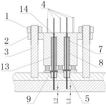 Combustion chamber wall temperature gradient measurement module