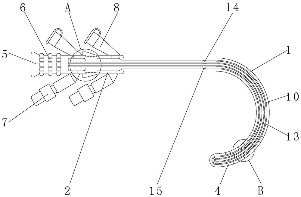 Stomach and intestine pipe convenient for drainage