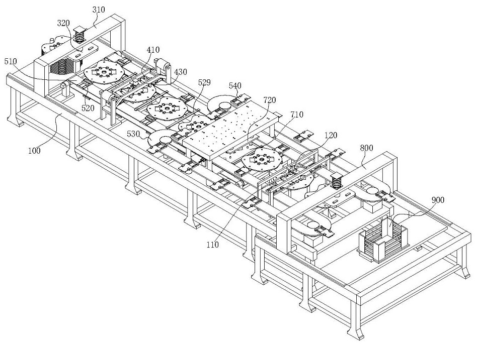 Automatic production equipment for stamping, drawing and flanging middle part of workpiece