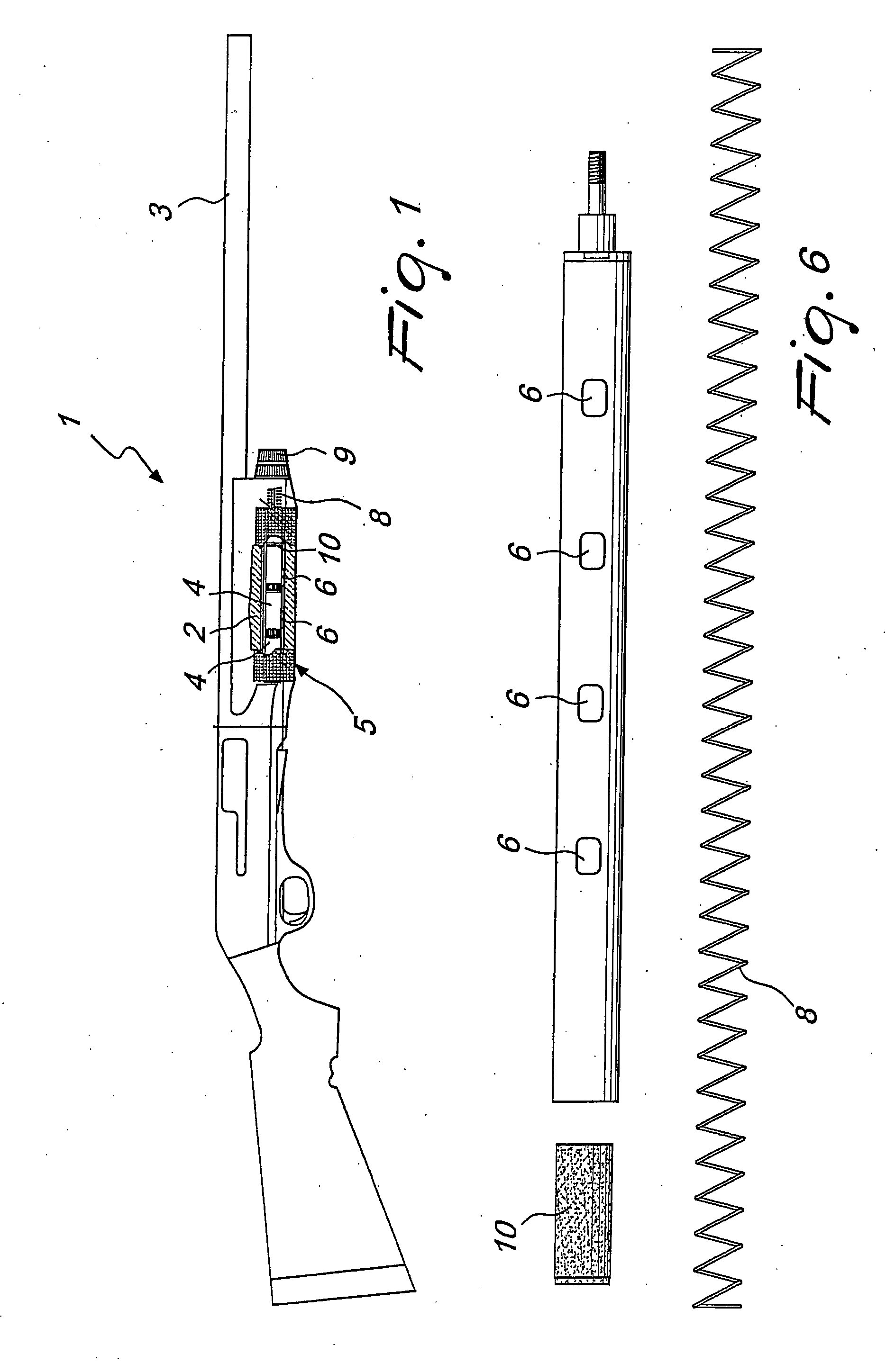 Device for indicating the content of a magazine of a portable weapon, particularly a tubular magazine for shotguns