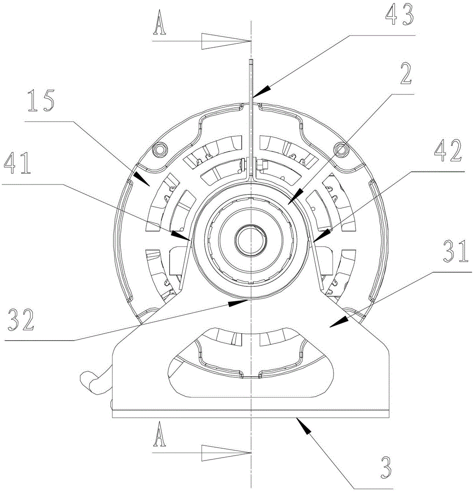 A high-power motor heat dissipation structure