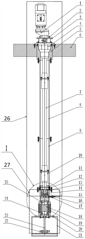 A magnetic stirring device and stirring and mixing equipment