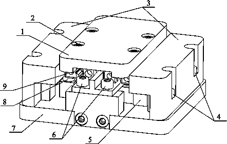 Bipedal clamping type high bearing precise piezoelectric linear driver