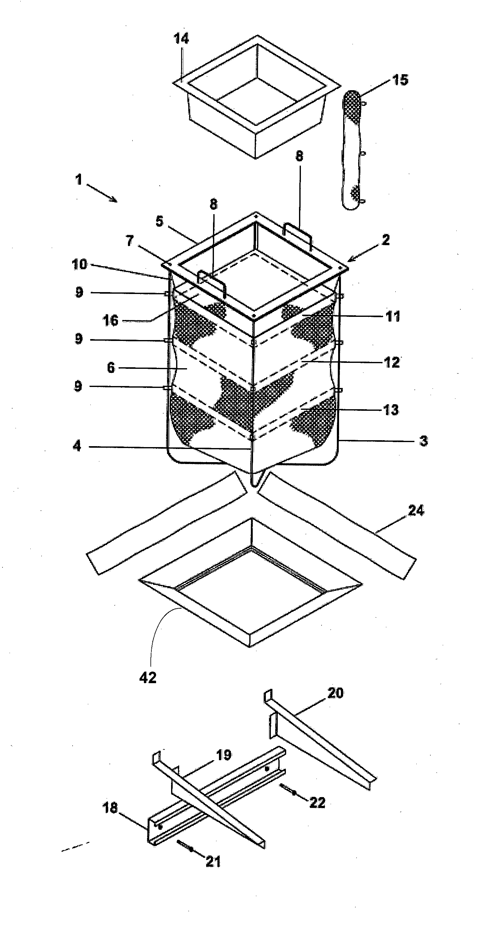 Storm water filter and components thereof and methods of installation and use