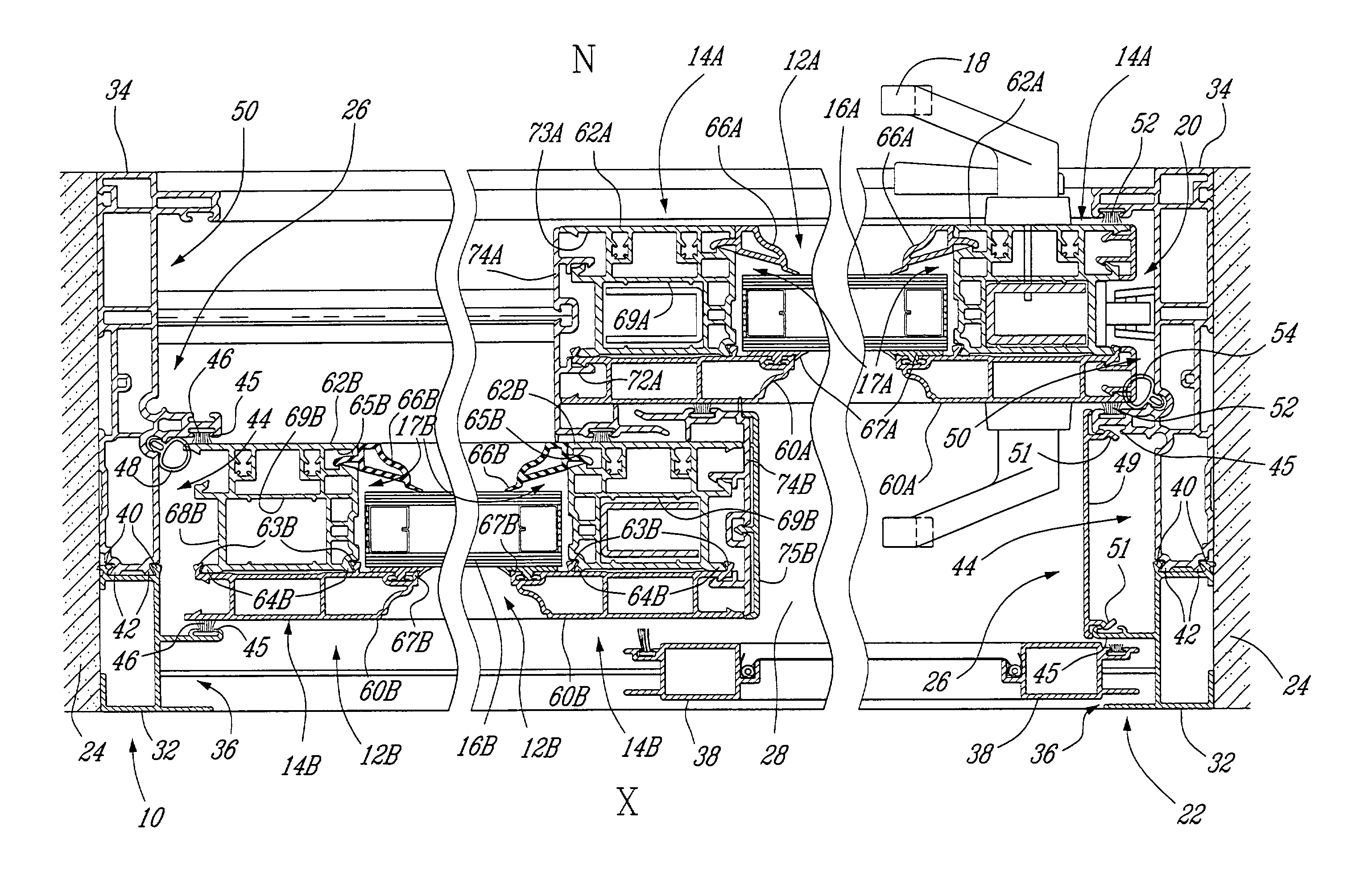 Sliding door assembly