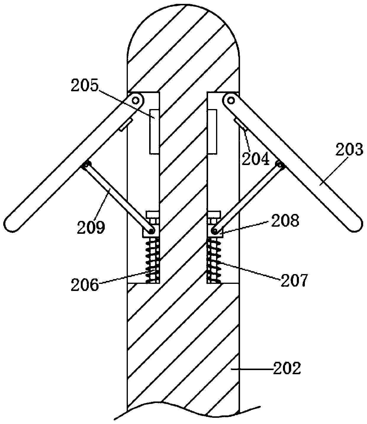 Curve deviation preventing device for production line