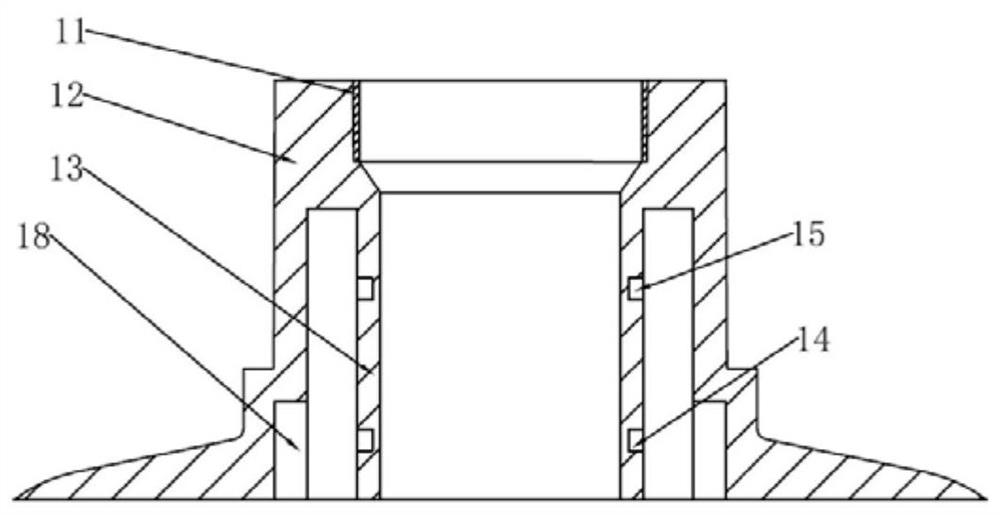 Sealing structure suitable for high-pressure plastic inner container carbon fiber full-winding gas cylinder and application