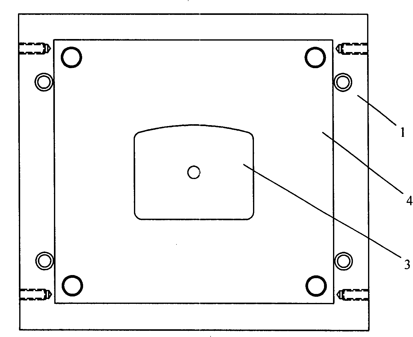 Unsymmetrical stretching forming mould capable of inducing plate material to rebound