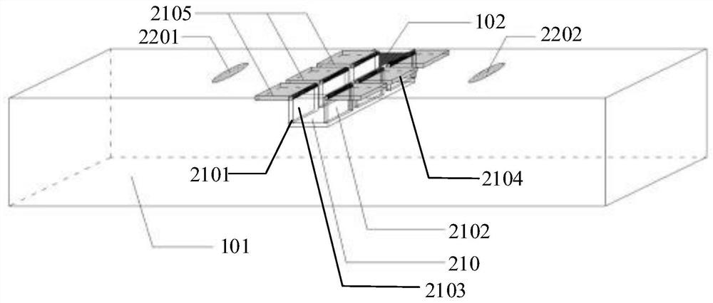 Lateral smoke discharging and gas collecting device