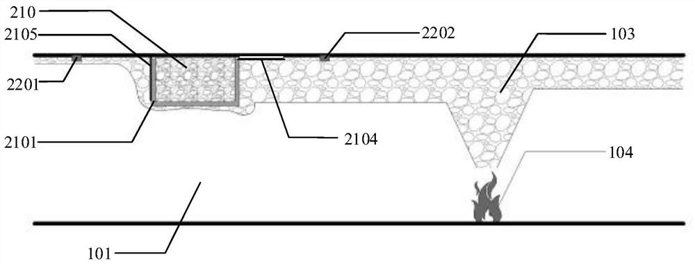 Lateral smoke discharging and gas collecting device