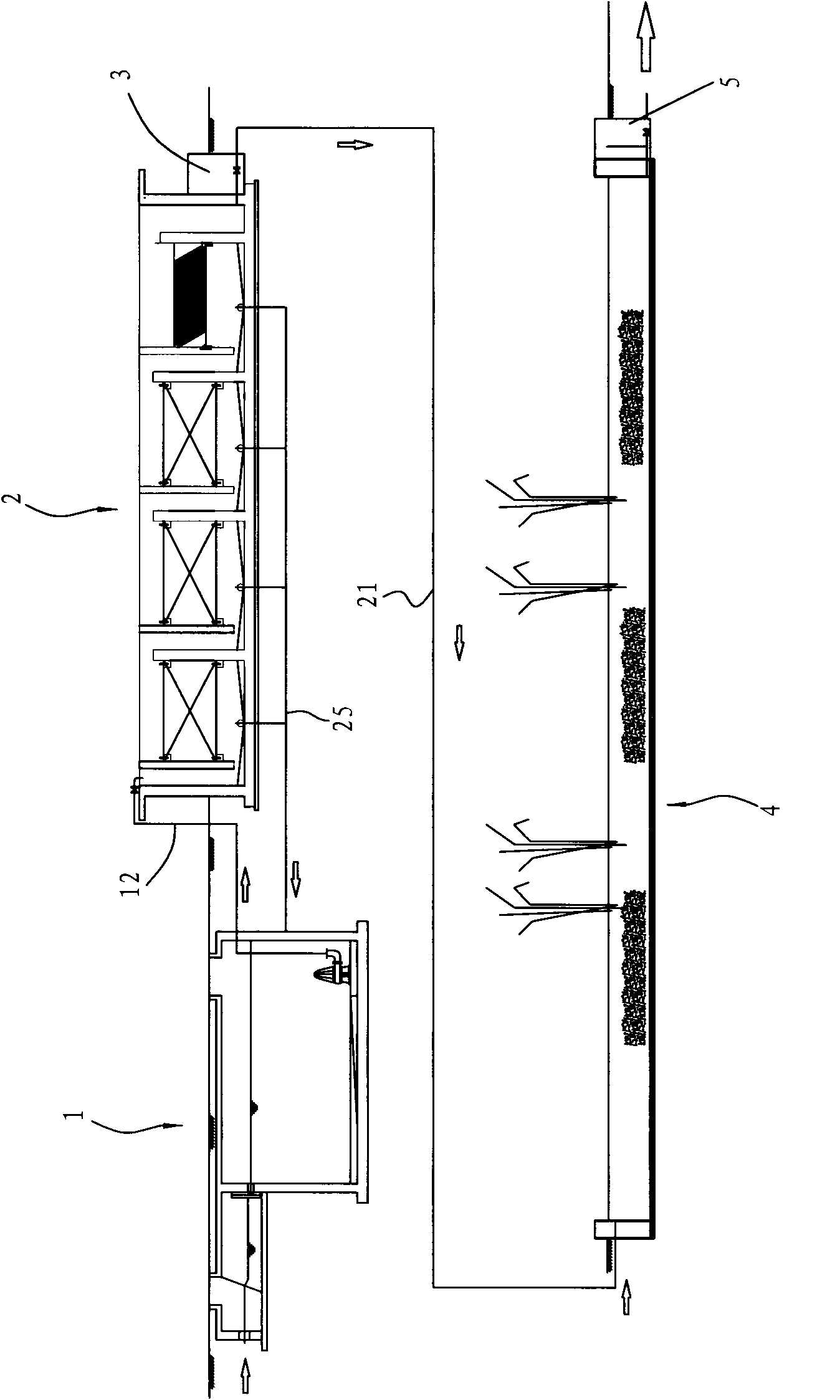 Artificial wetland sewage treatment method and system