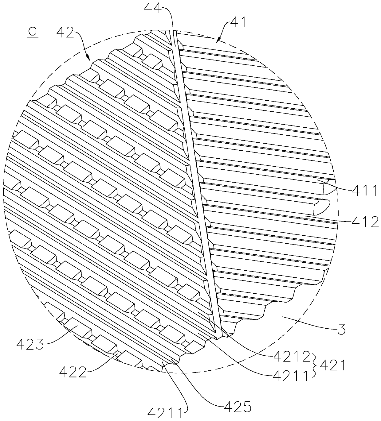 Multi-stage flow-dividing first sheet for brazing heat exchanger sheet group