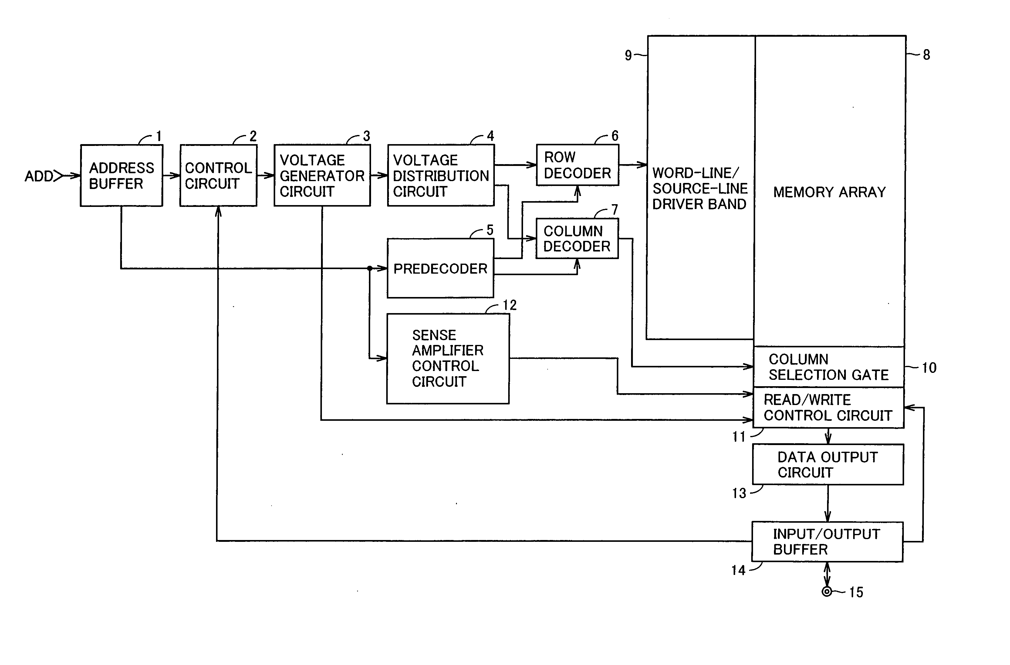 Floating-gate nonvolatile semiconductor memory device