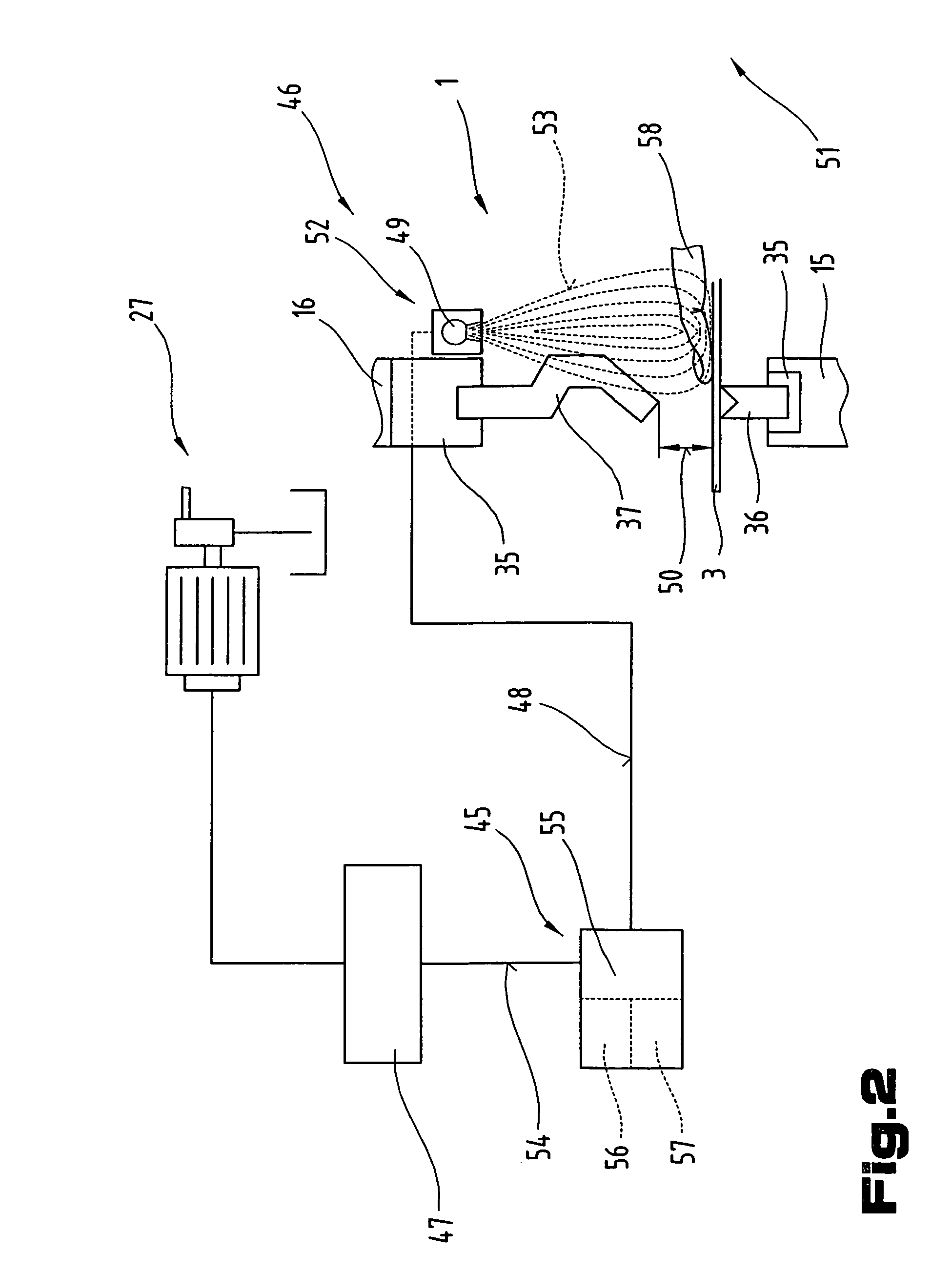 Production device, in particular a folding press and a method for operating a production device