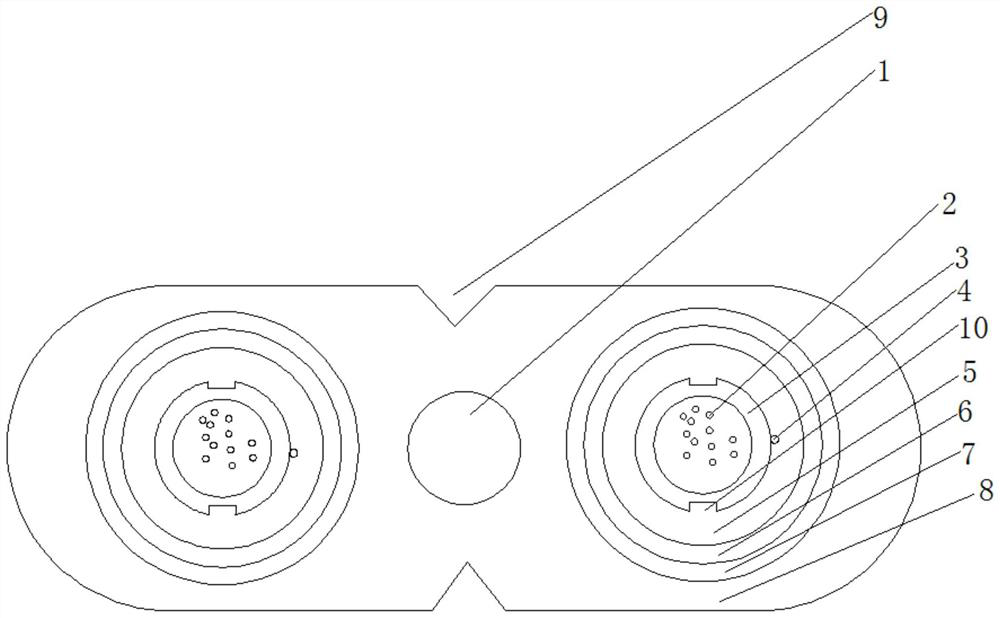 Anti-shrinkage multi-unit parallel beam tube optical cable and manufacturing method thereof