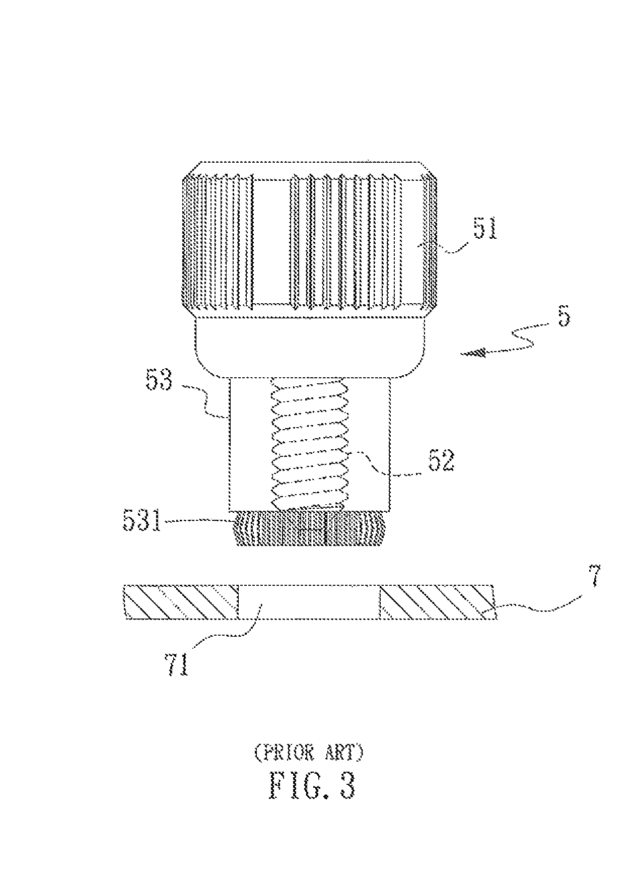 Screw structure with stop ring