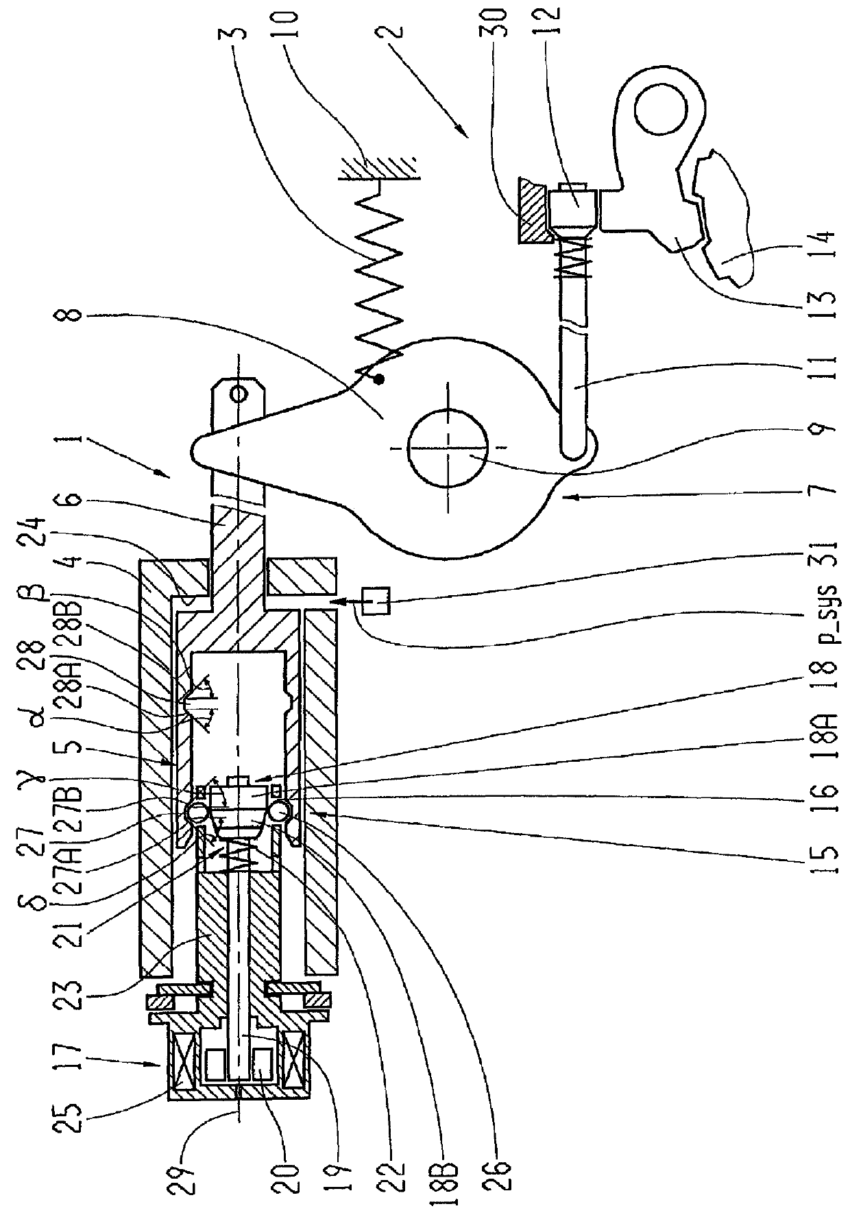 Device for actuating a locking mechanism