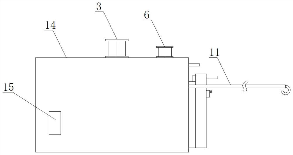 Land surveying and mapping measuring line tightening equipment based on electronic information technology