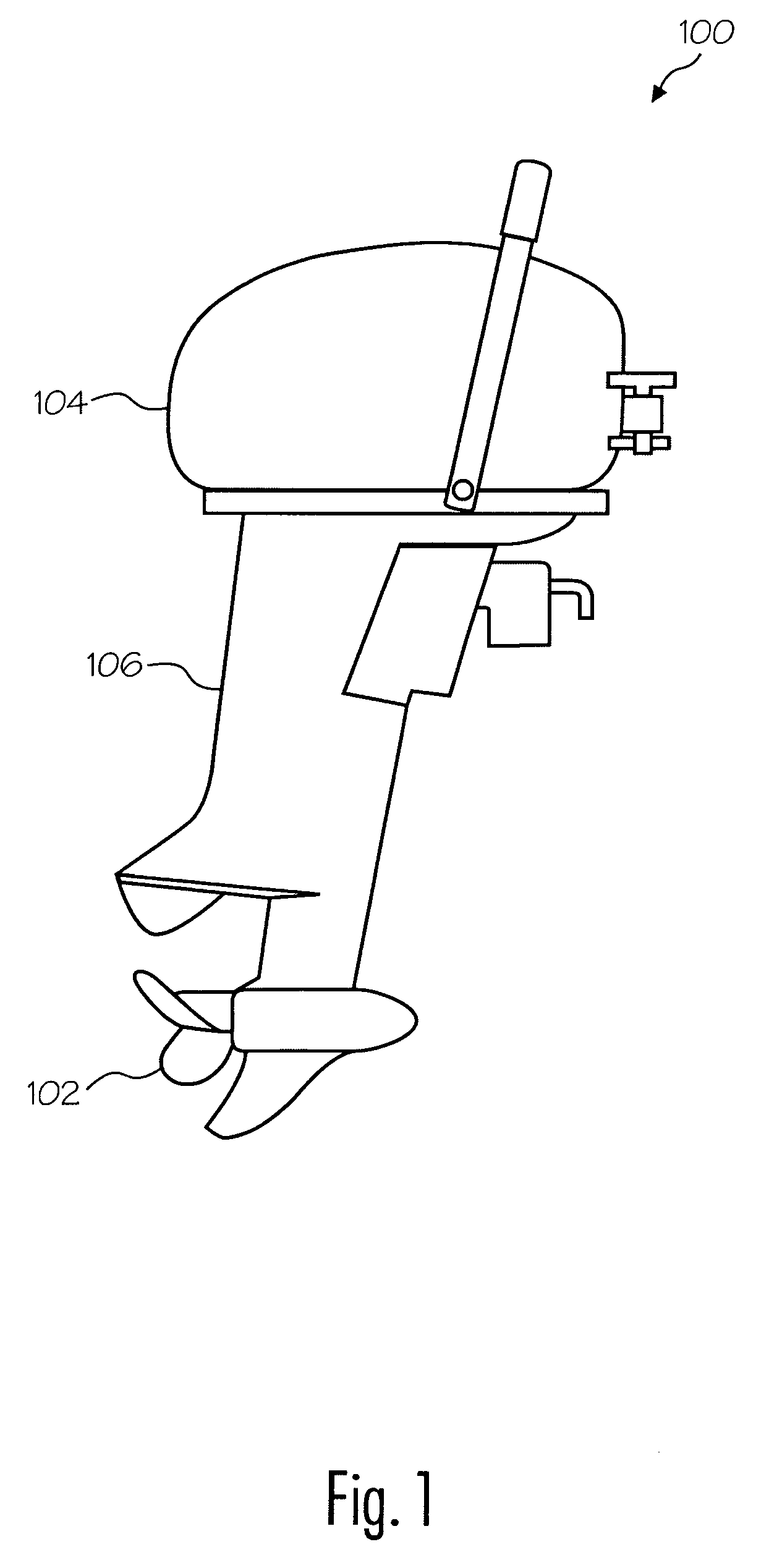 Safe efficient outboard motor assembly