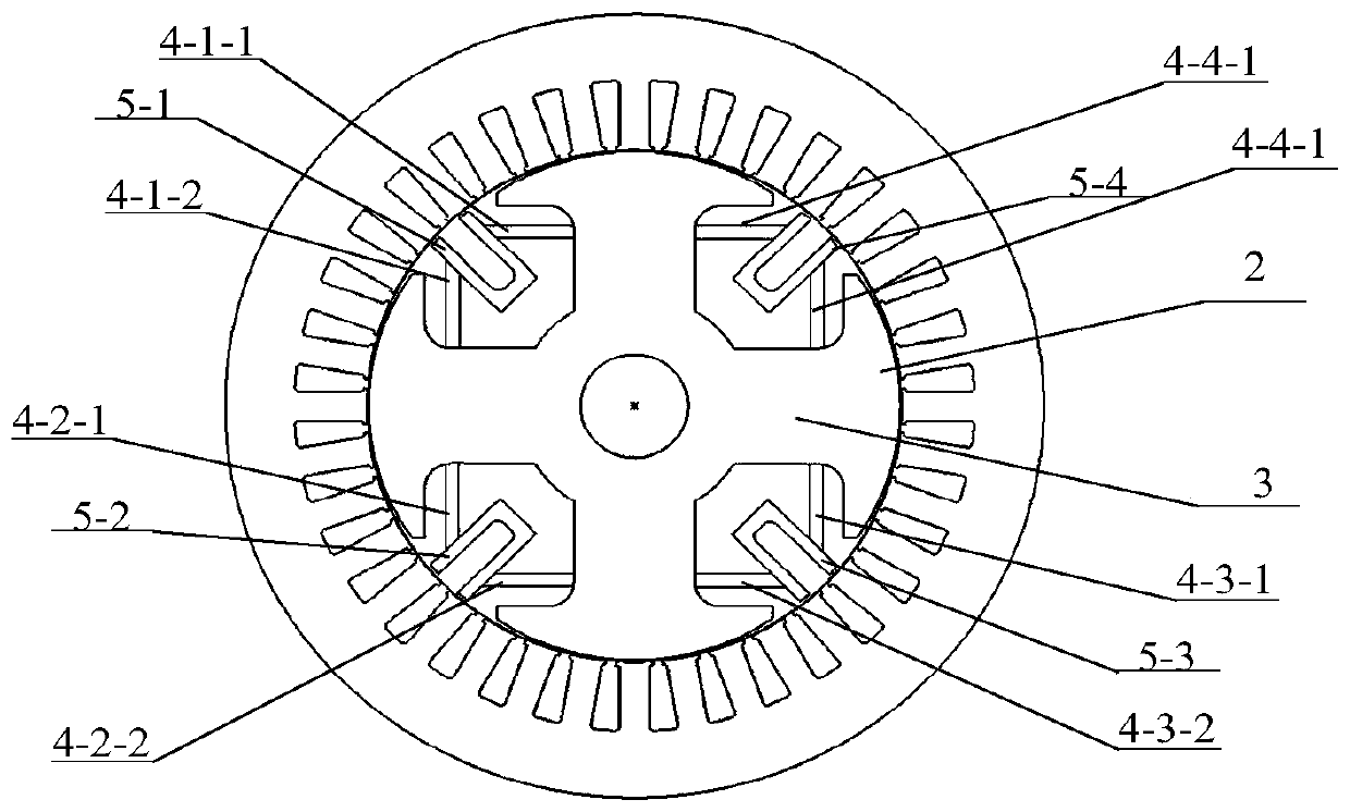 Auxiliary tooth type harmonic induction excitation motor