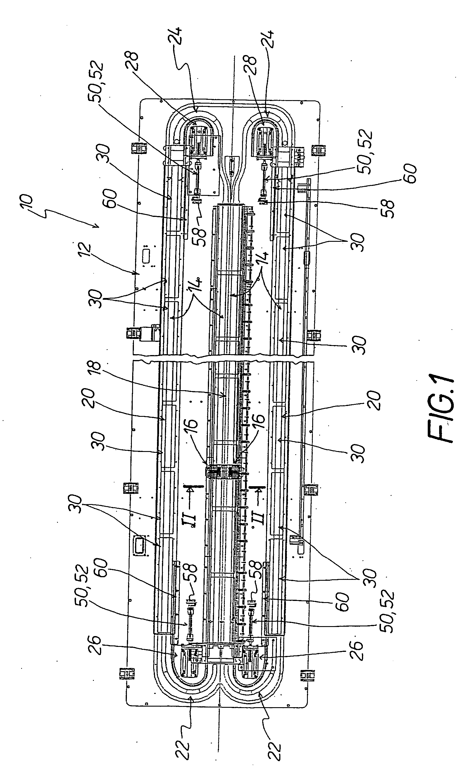 Device for producing tubes provided with cross ribs