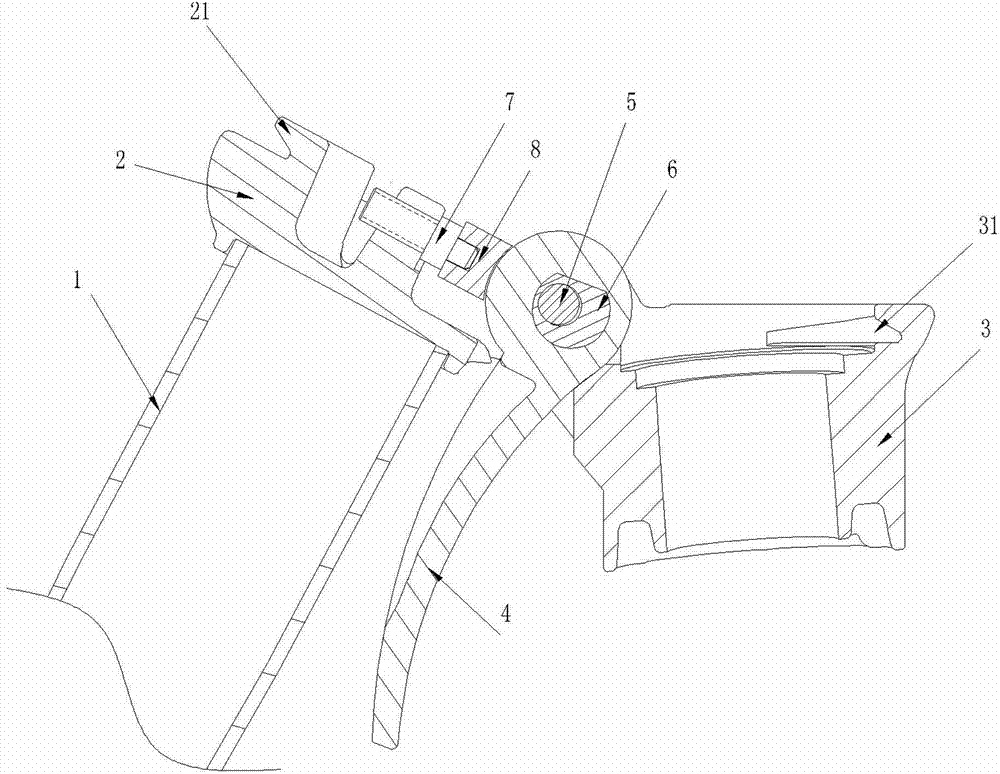 Simple self-locking foldable connector